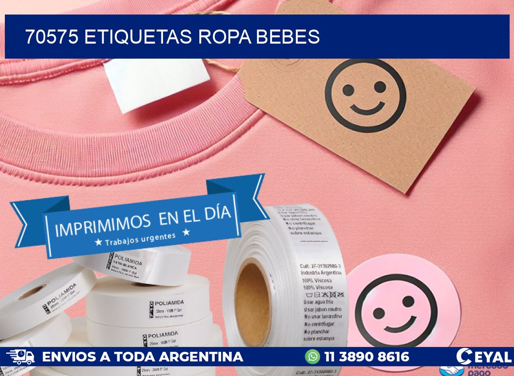 70575 ETIQUETAS ROPA BEBES