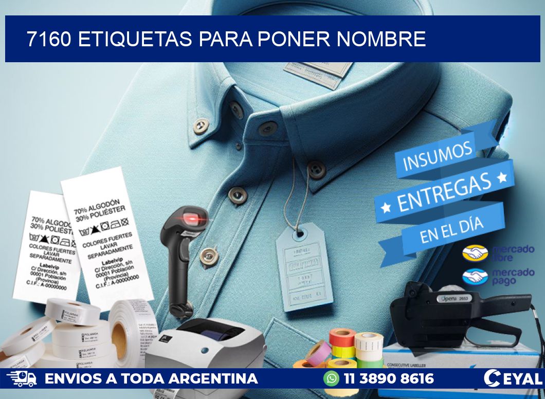7160 ETIQUETAS PARA PONER NOMBRE