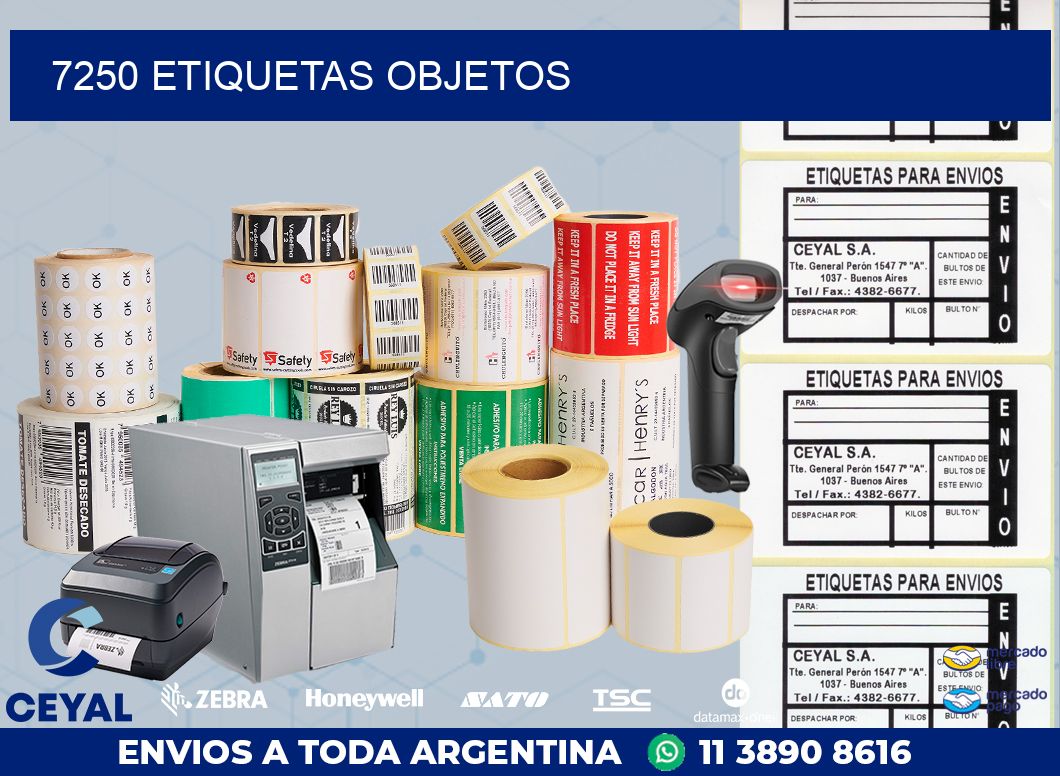 7250 etiquetas objetos