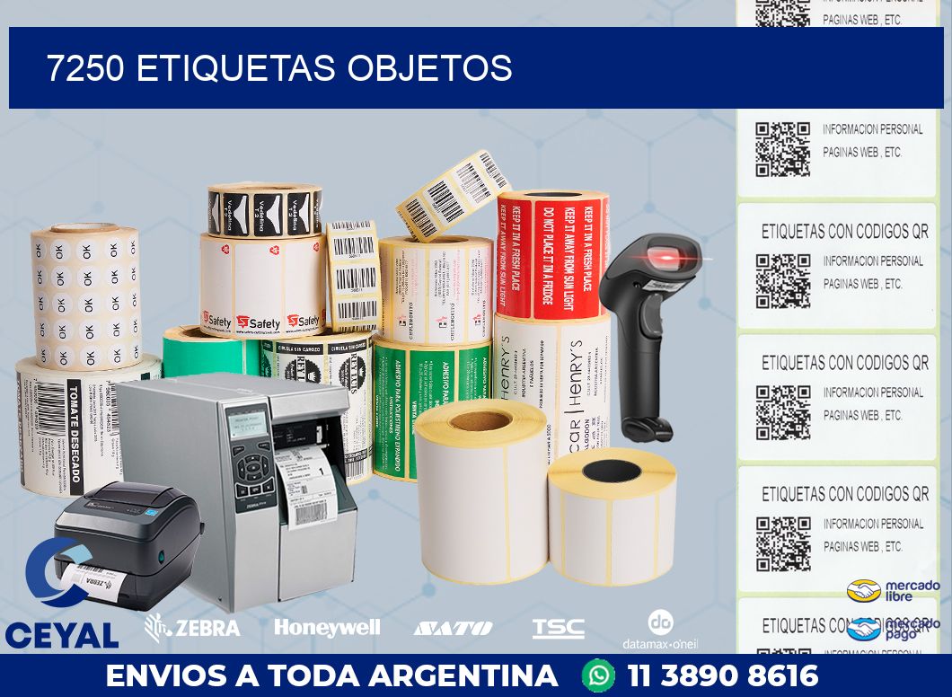 7250 etiquetas objetos