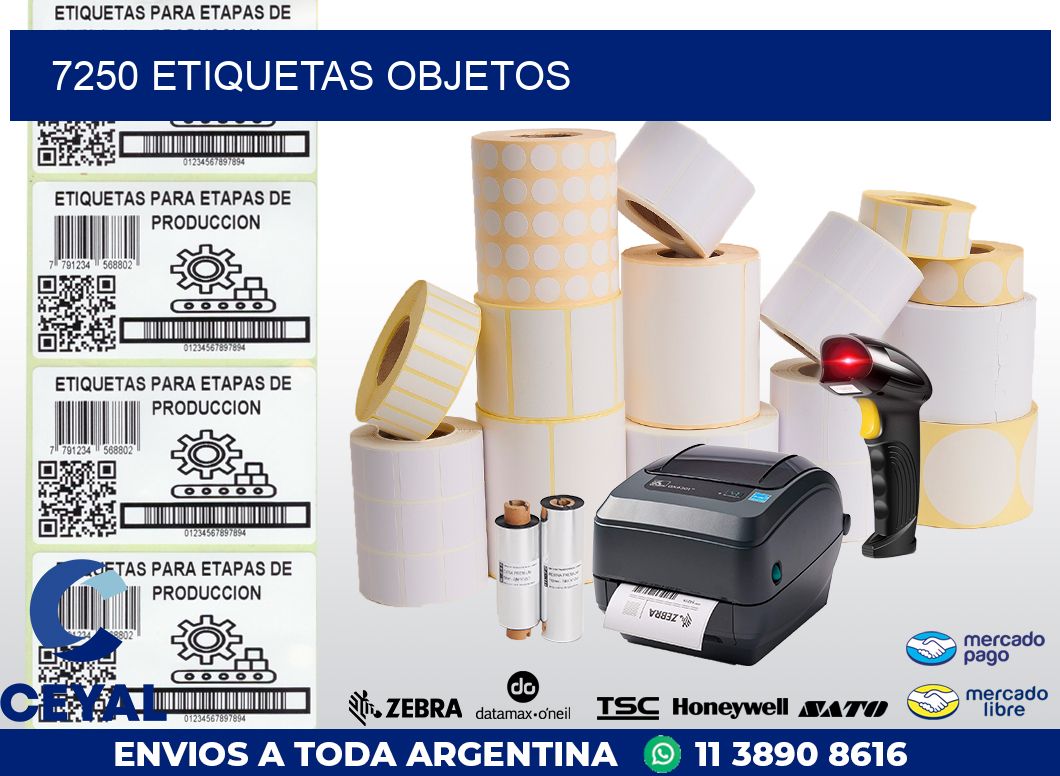 7250 etiquetas objetos