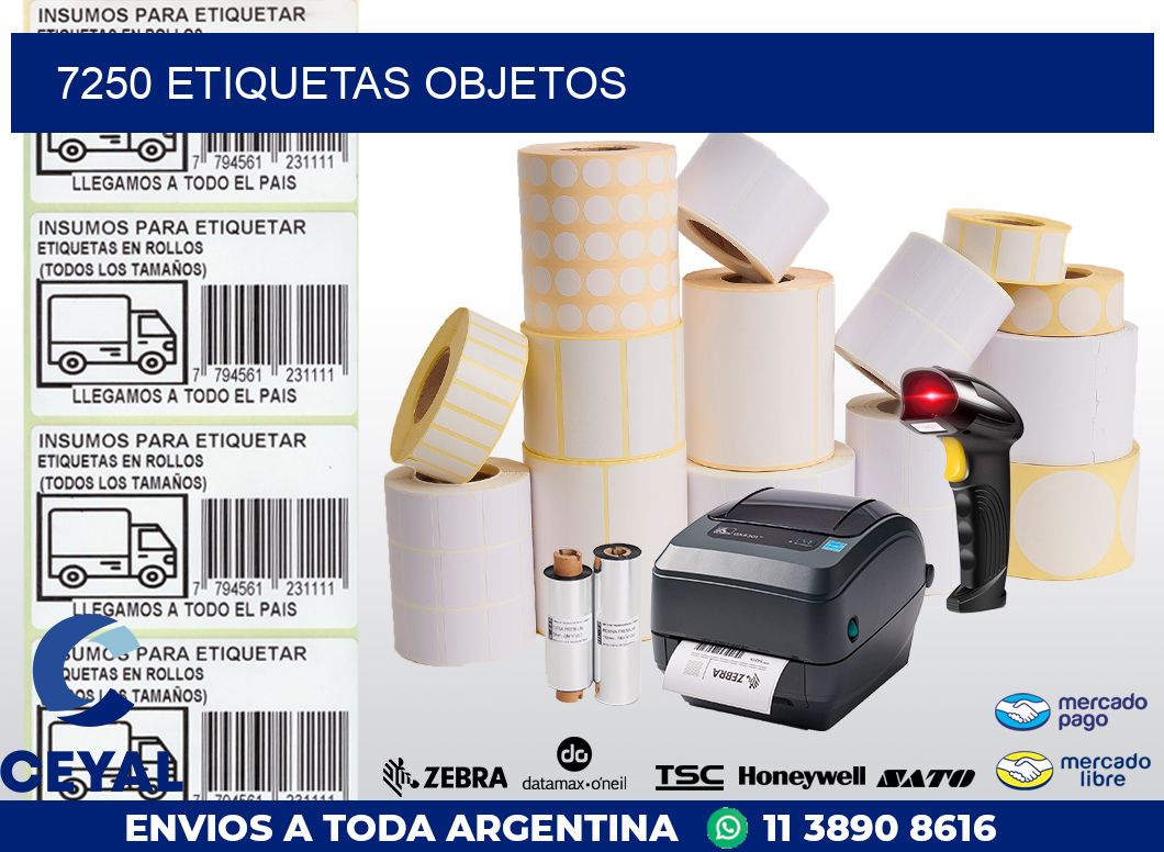 7250 etiquetas objetos