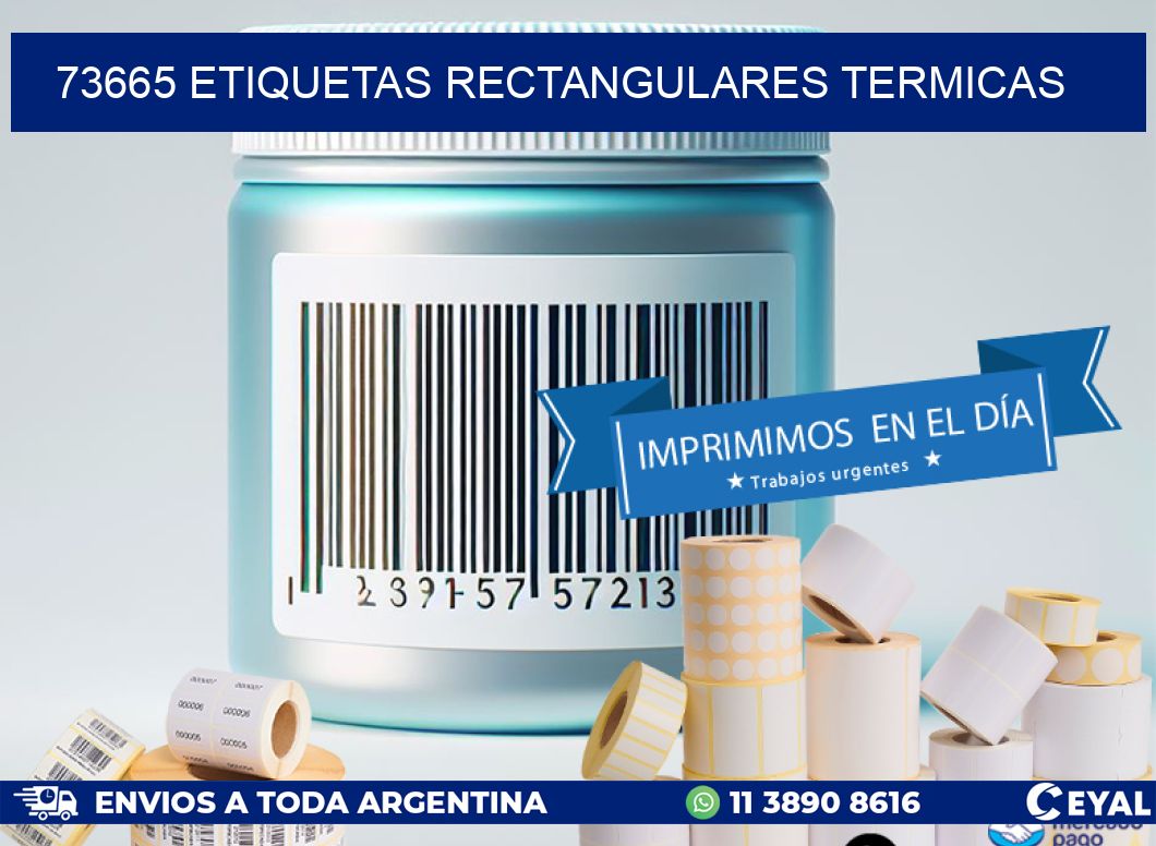 73665 etiquetas rectangulares termicas