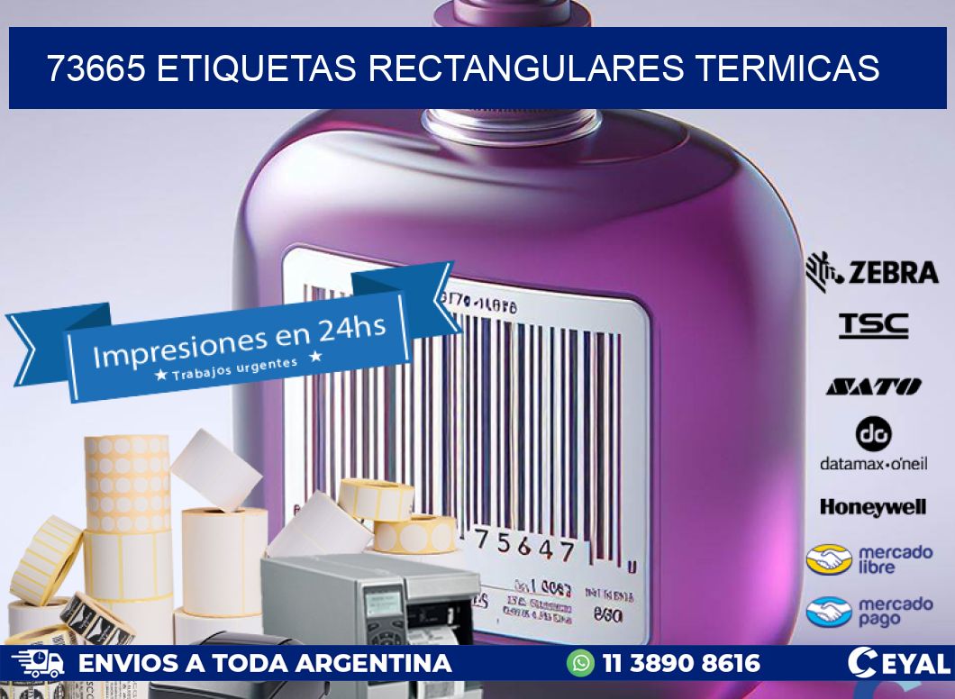73665 etiquetas rectangulares termicas