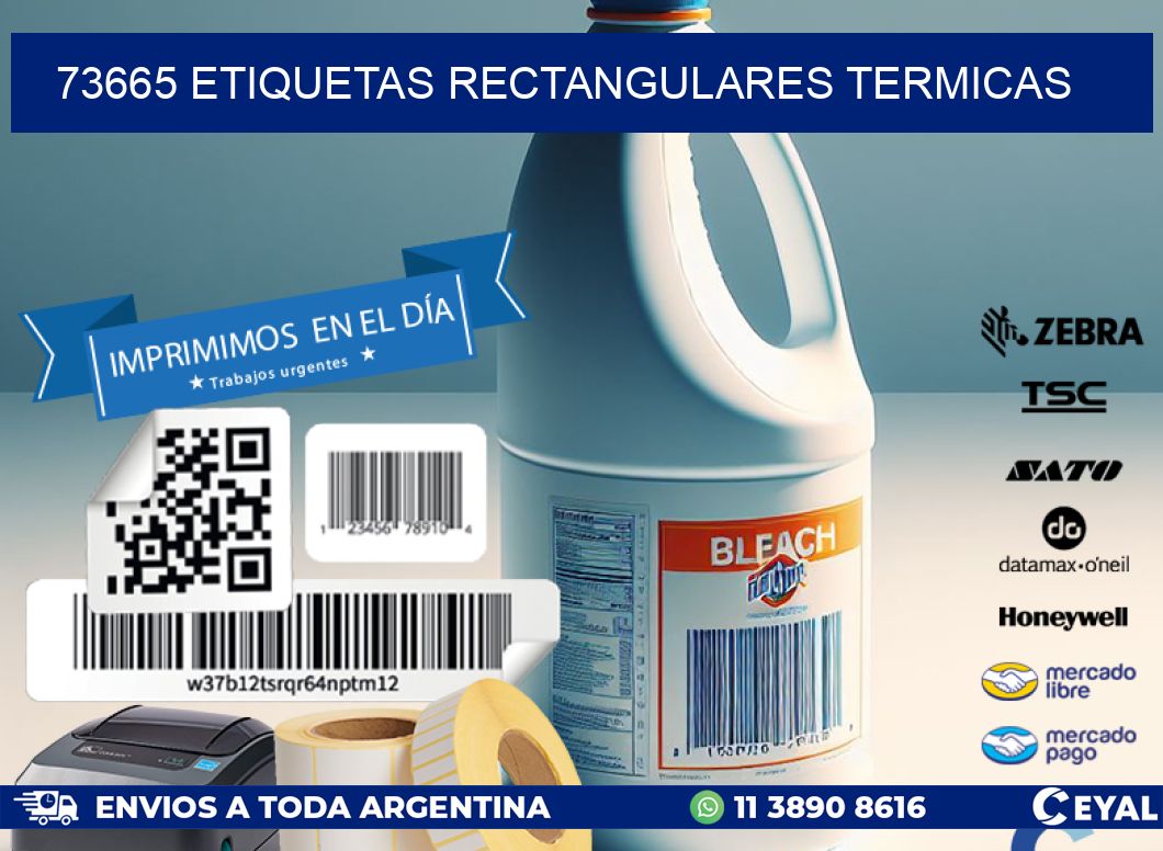 73665 etiquetas rectangulares termicas