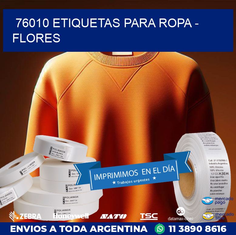76010 ETIQUETAS PARA ROPA - FLORES