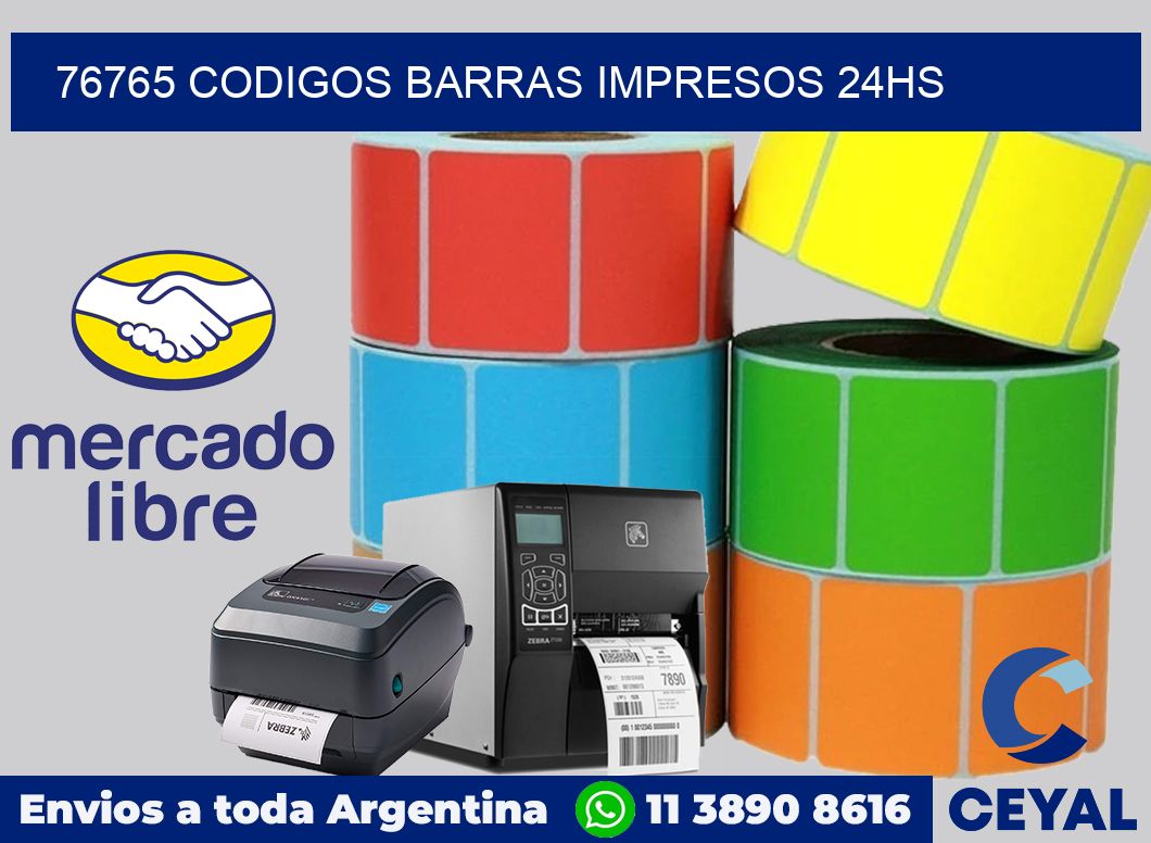 76765 codigos barras impresos 24hs