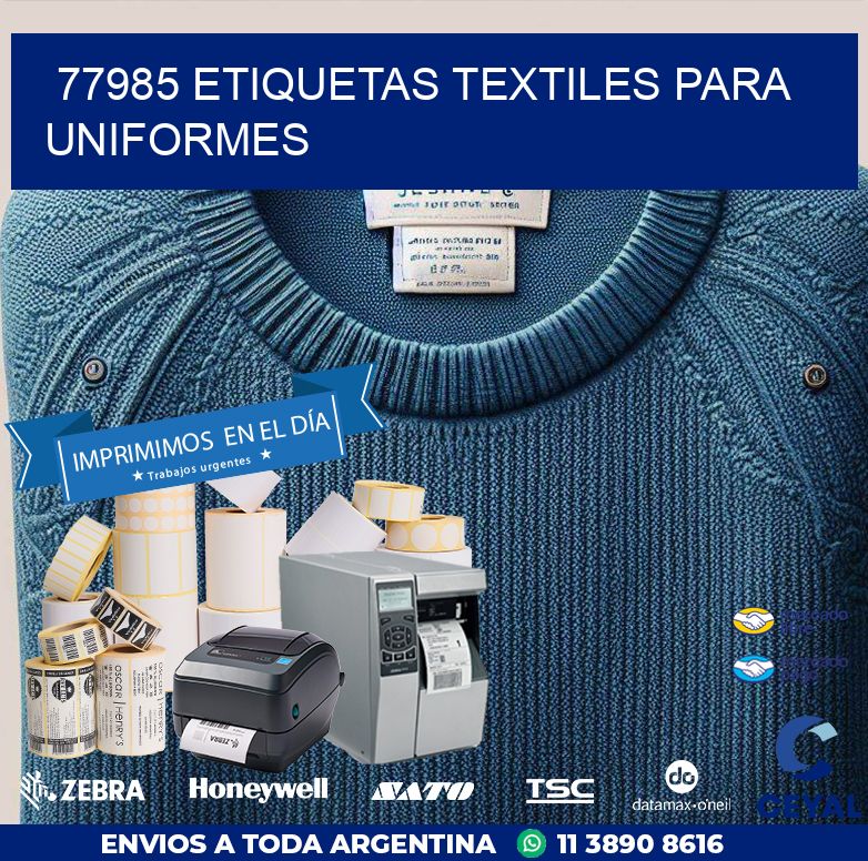 77985 ETIQUETAS TEXTILES PARA UNIFORMES