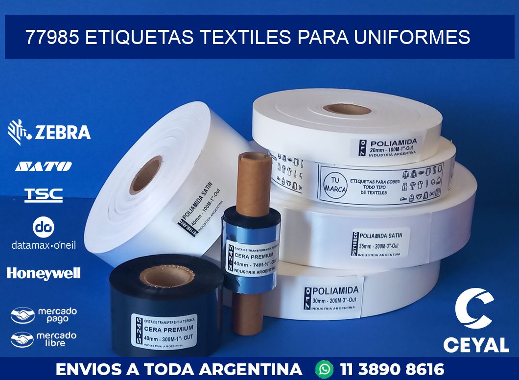 77985 ETIQUETAS TEXTILES PARA UNIFORMES