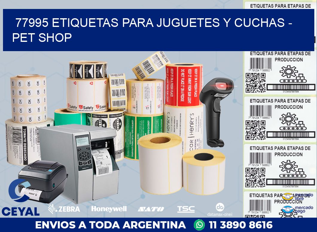 77995 ETIQUETAS PARA JUGUETES Y CUCHAS - PET SHOP