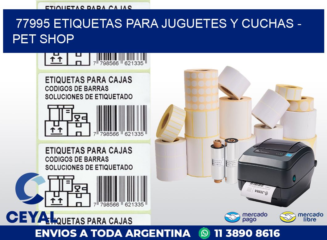 77995 ETIQUETAS PARA JUGUETES Y CUCHAS - PET SHOP