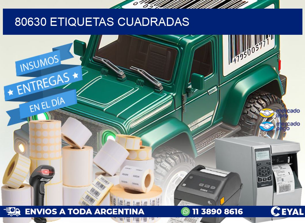 80630 Etiquetas cuadradas
