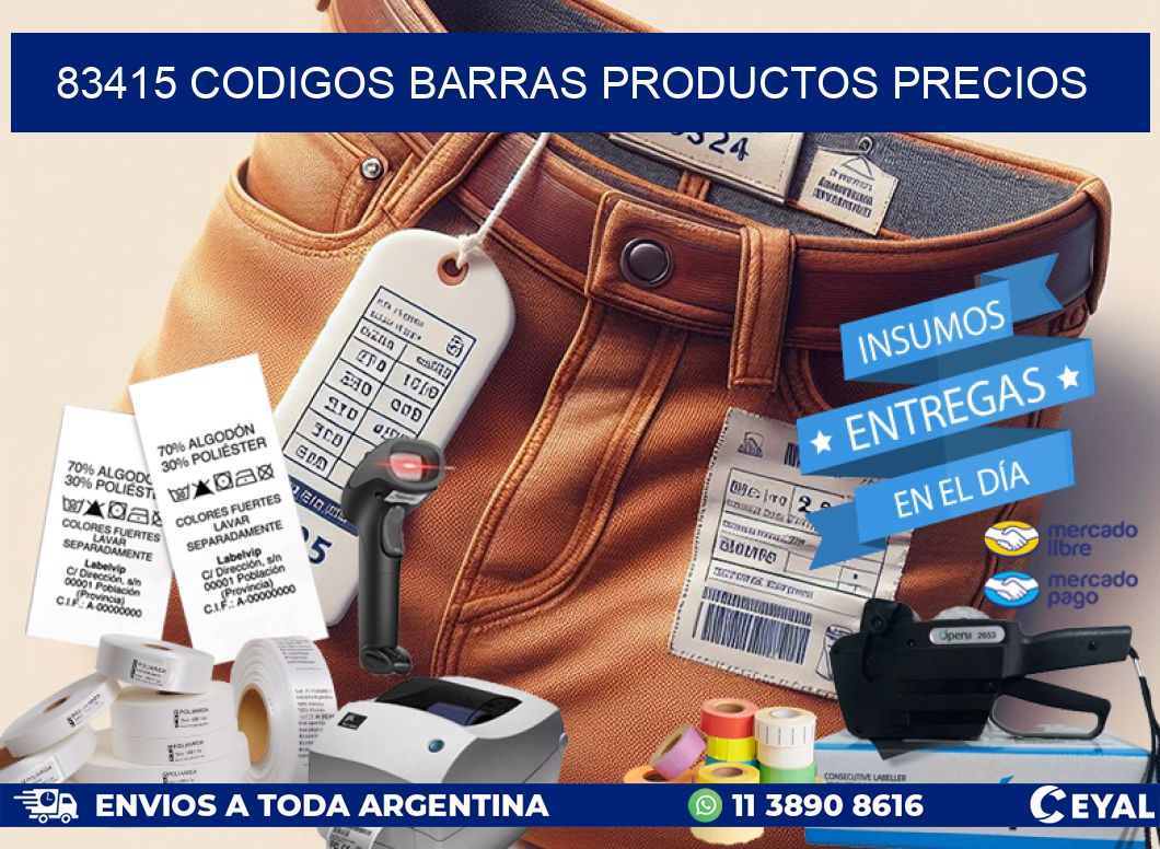 83415 CODIGOS BARRAS PRODUCTOS PRECIOS