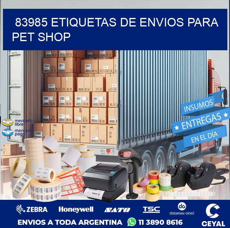 83985 ETIQUETAS DE ENVIOS PARA PET SHOP