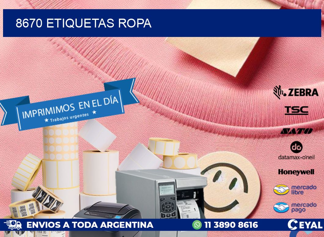 8670 ETIQUETAS ROPA
