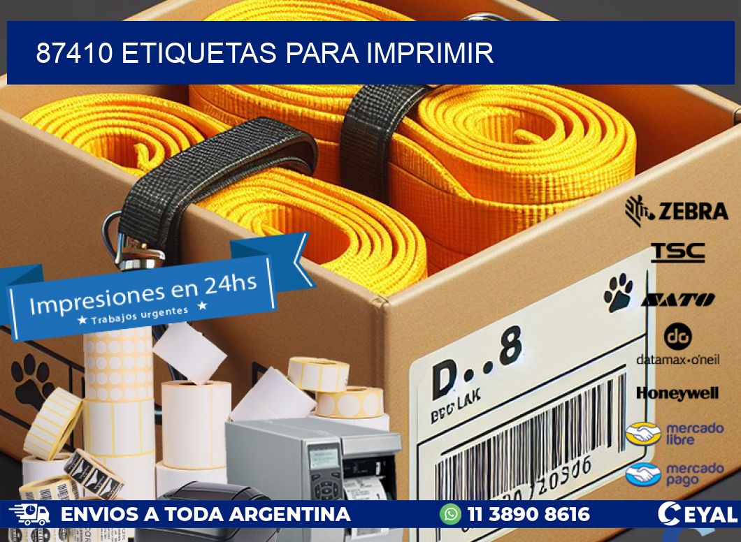 87410 etiquetas para imprimir