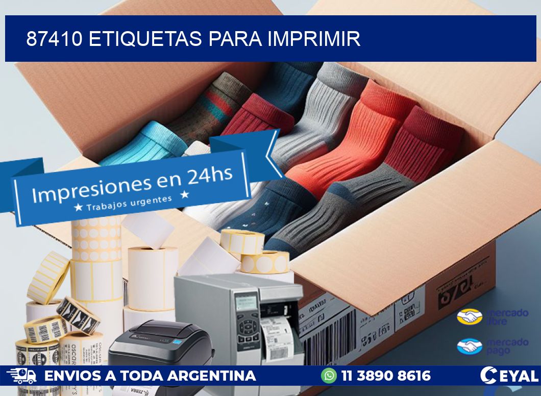 87410 etiquetas para imprimir