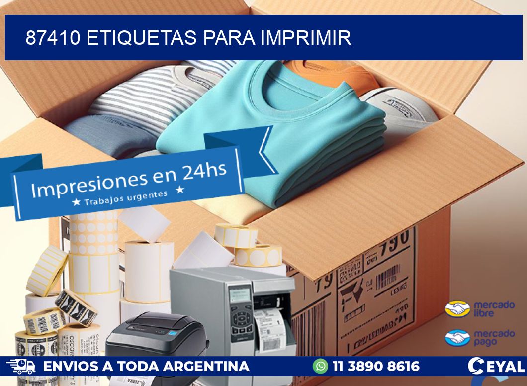 87410 etiquetas para imprimir