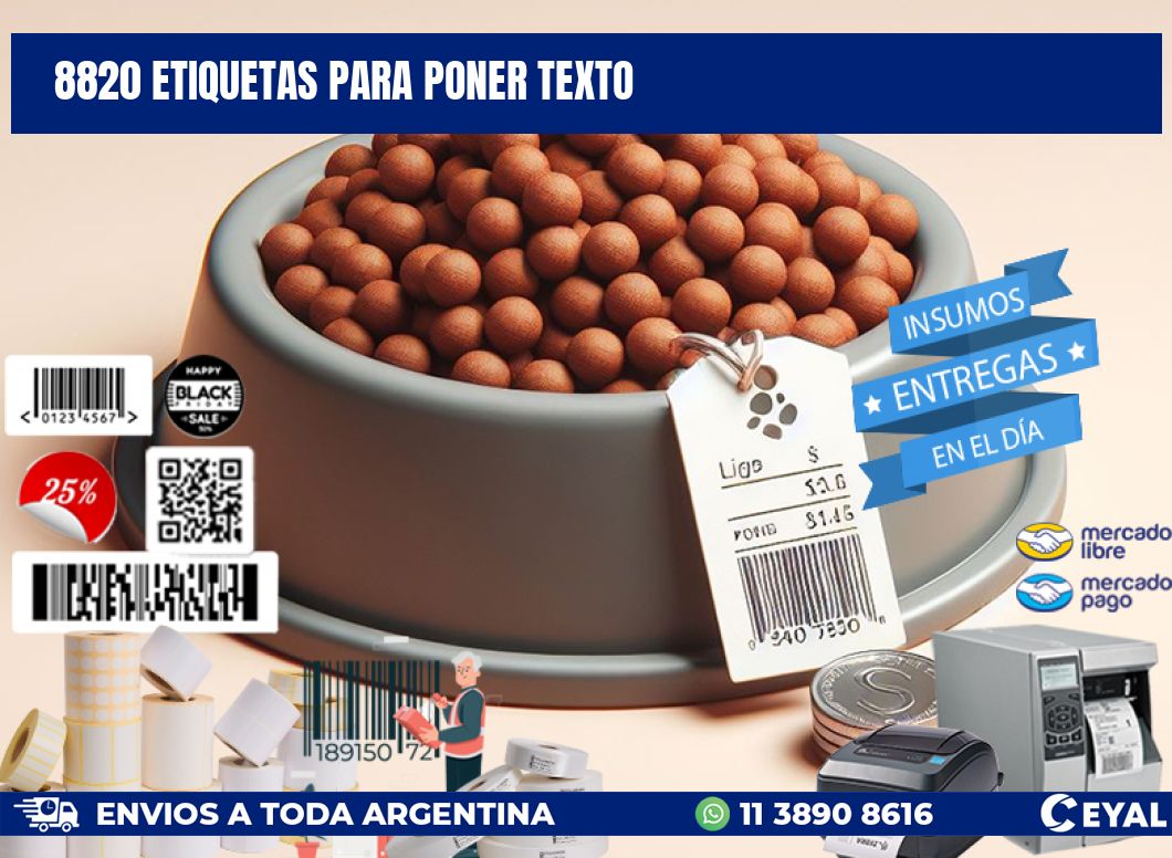 8820 ETIQUETAS PARA PONER TEXTO