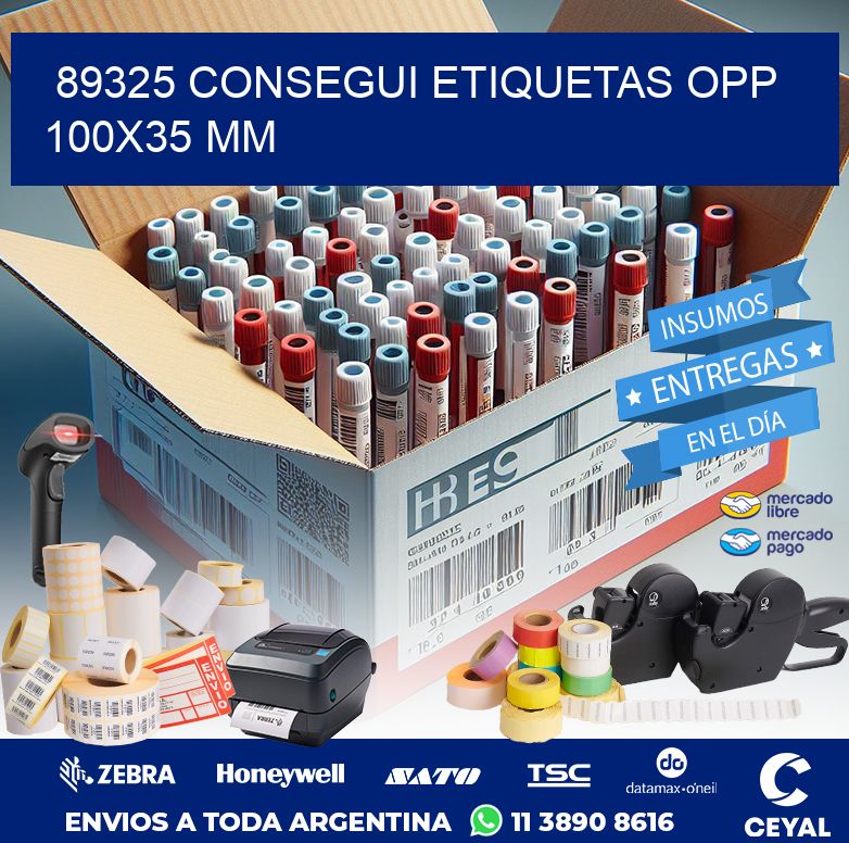 89325 CONSEGUI ETIQUETAS OPP 100X35 MM