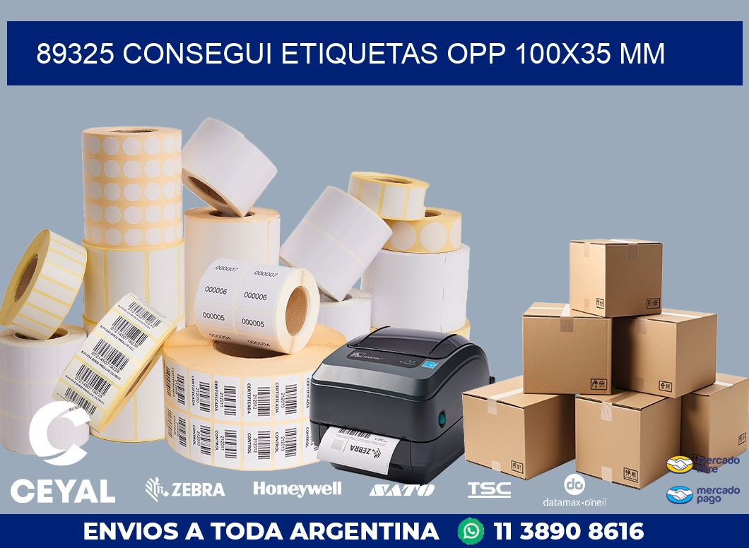 89325 CONSEGUI ETIQUETAS OPP 100X35 MM