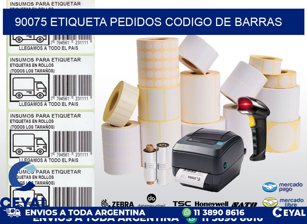 90075 etiqueta pedidos codigo de barras
