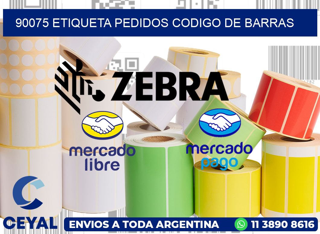 90075 etiqueta pedidos codigo de barras