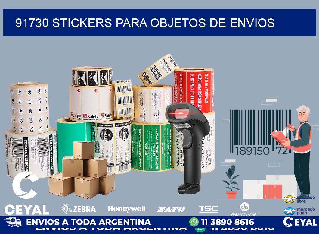 91730 STICKERS PARA OBJETOS DE ENVIOS