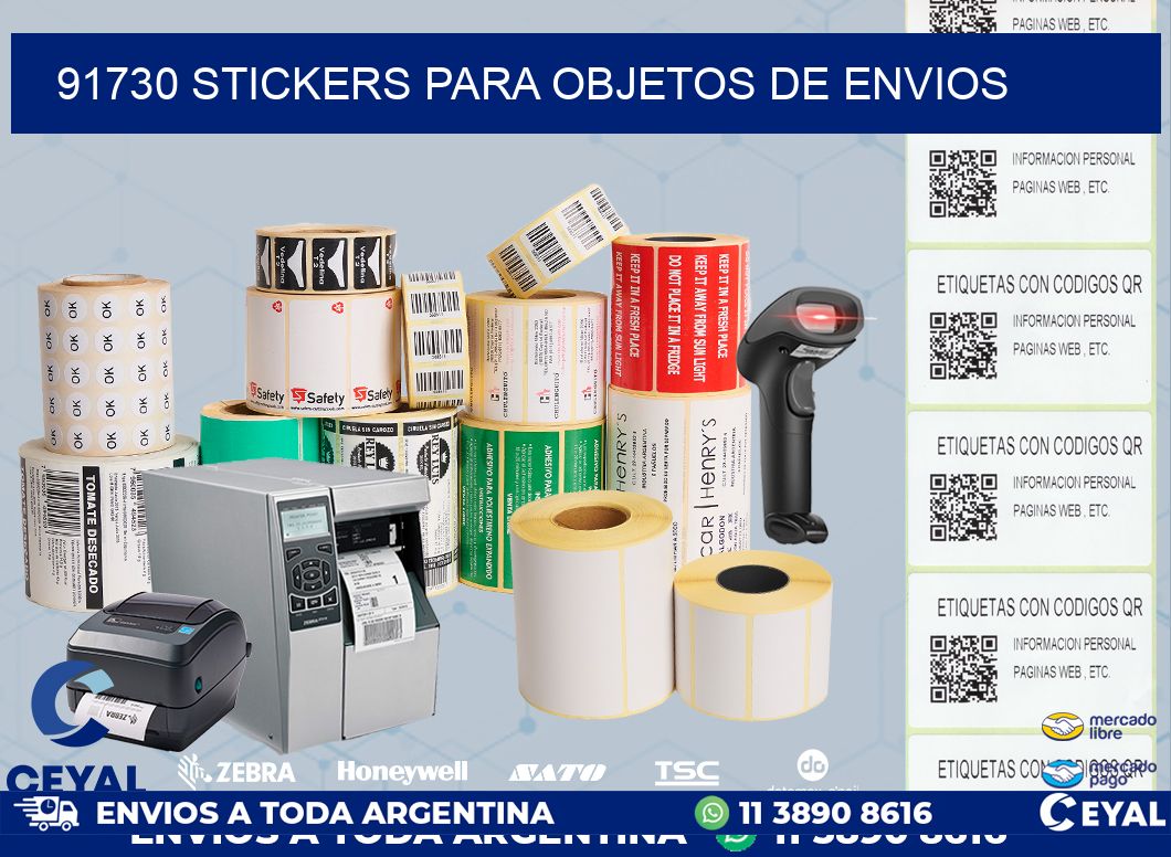 91730 STICKERS PARA OBJETOS DE ENVIOS