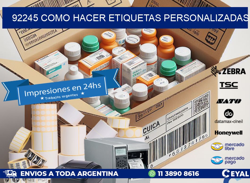 92245 como hacer etiquetas personalizadas