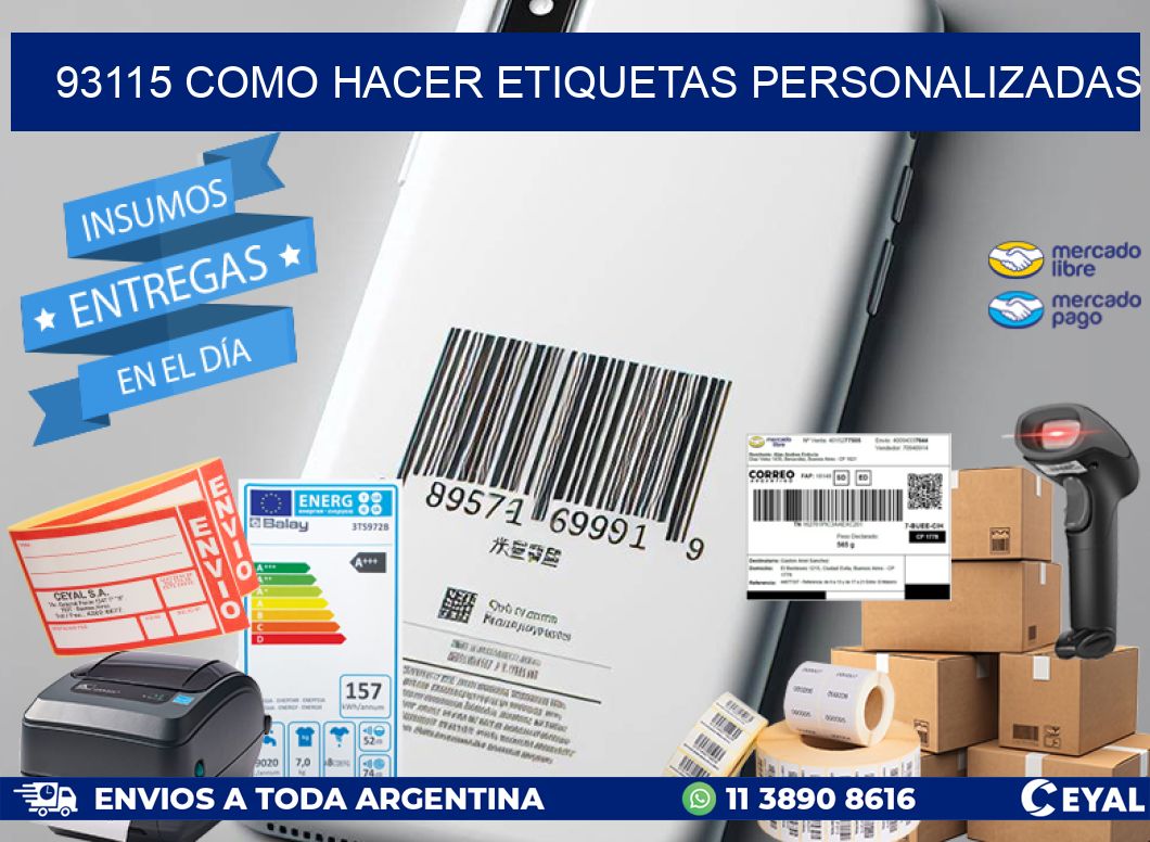 93115 como hacer etiquetas personalizadas