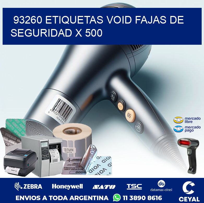 93260 ETIQUETAS VOID FAJAS DE SEGURIDAD X 500