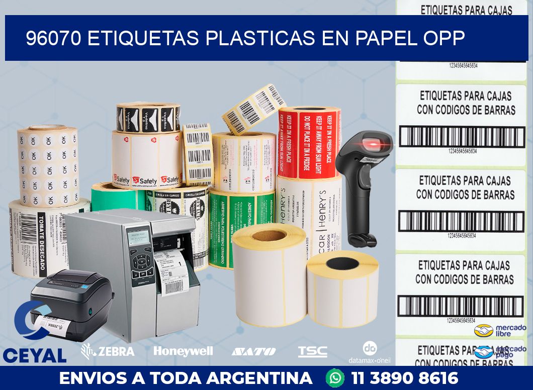 96070 ETIQUETAS PLASTICAS EN PAPEL OPP