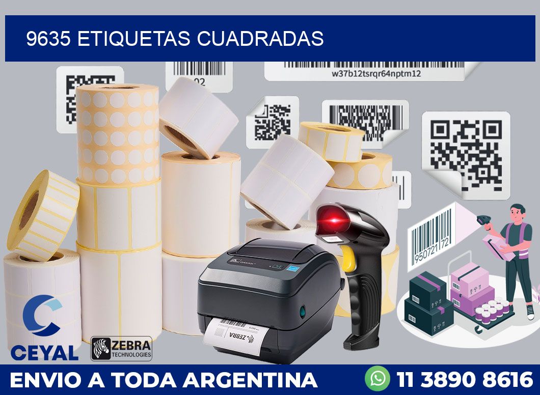 9635 Etiquetas cuadradas