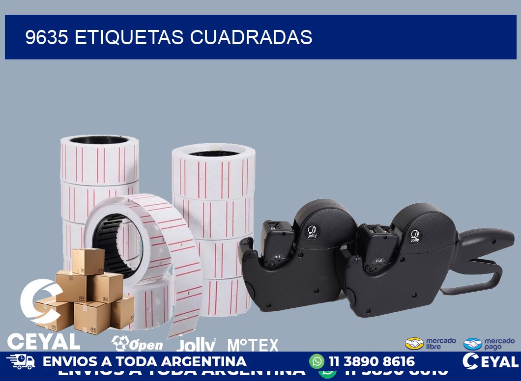 9635 Etiquetas cuadradas