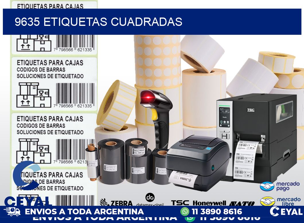 9635 Etiquetas cuadradas