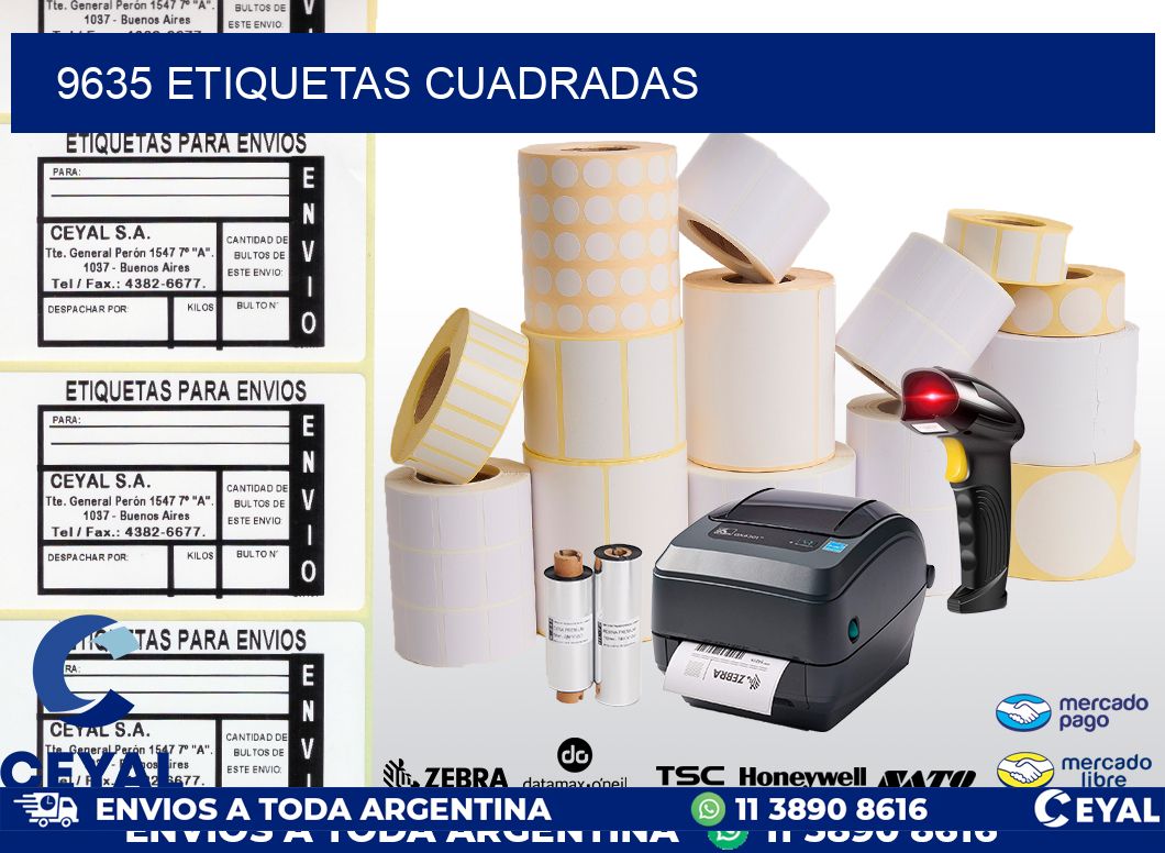 9635 Etiquetas cuadradas