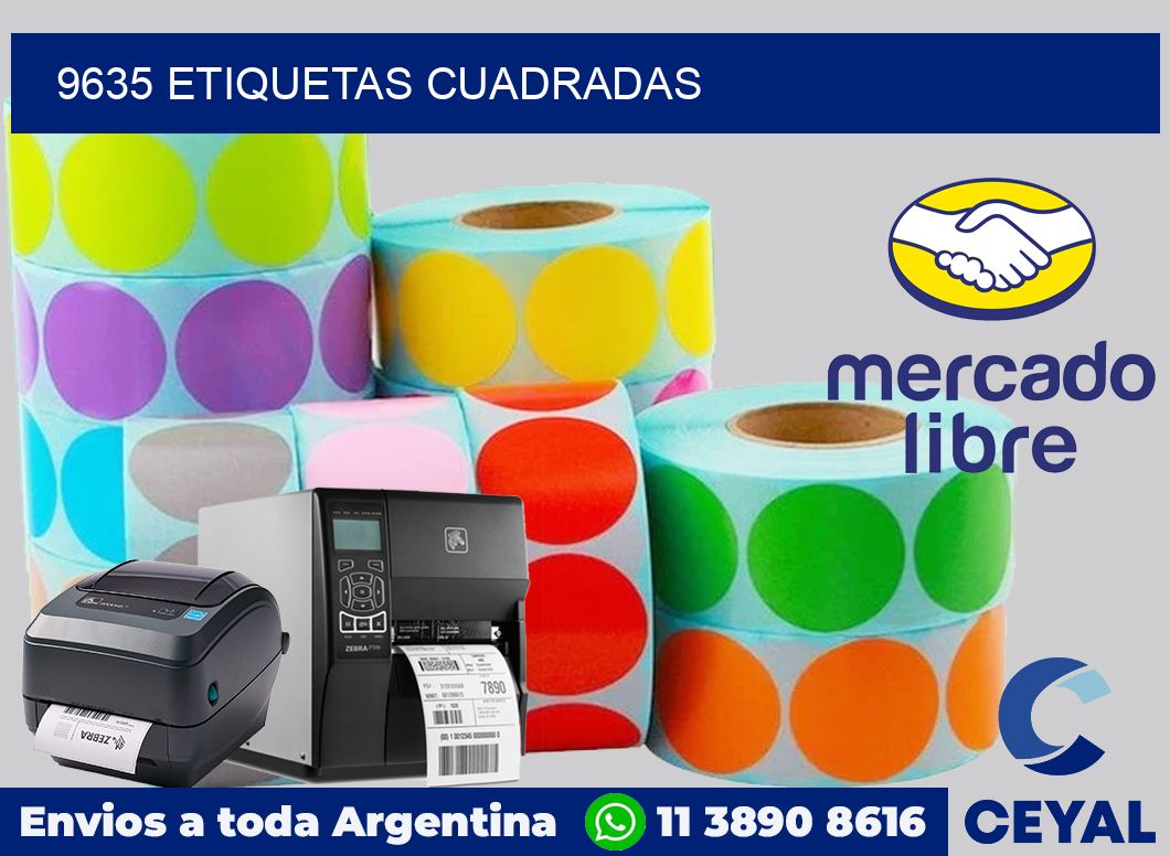 9635 Etiquetas cuadradas