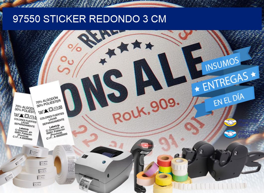 97550 STICKER REDONDO 3 CM