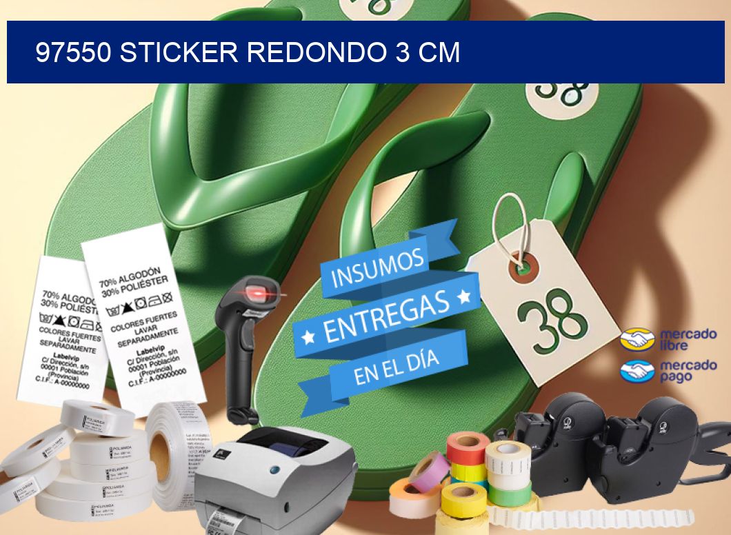 97550 STICKER REDONDO 3 CM