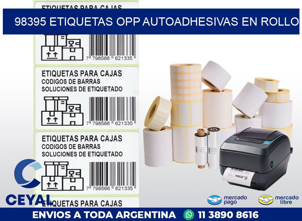 98395 ETIQUETAS OPP AUTOADHESIVAS EN ROLLO