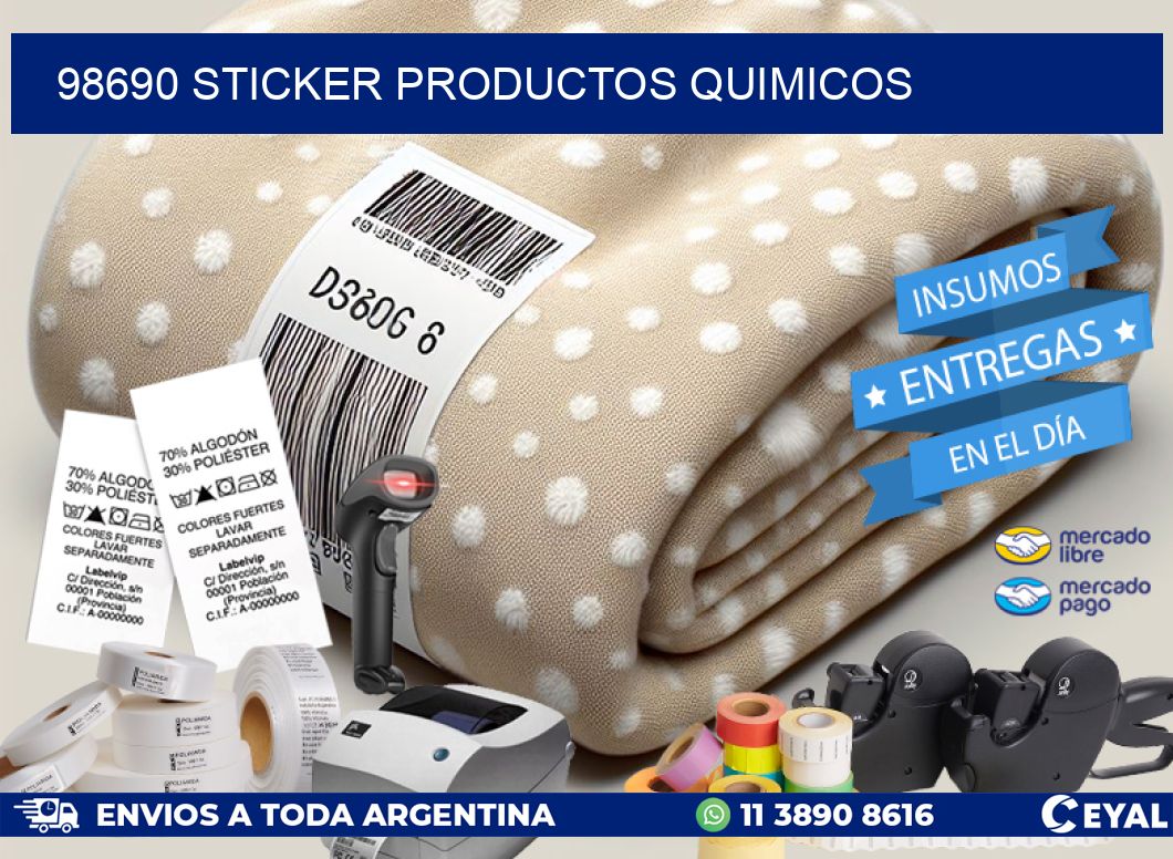 98690 STICKER PRODUCTOS QUIMICOS
