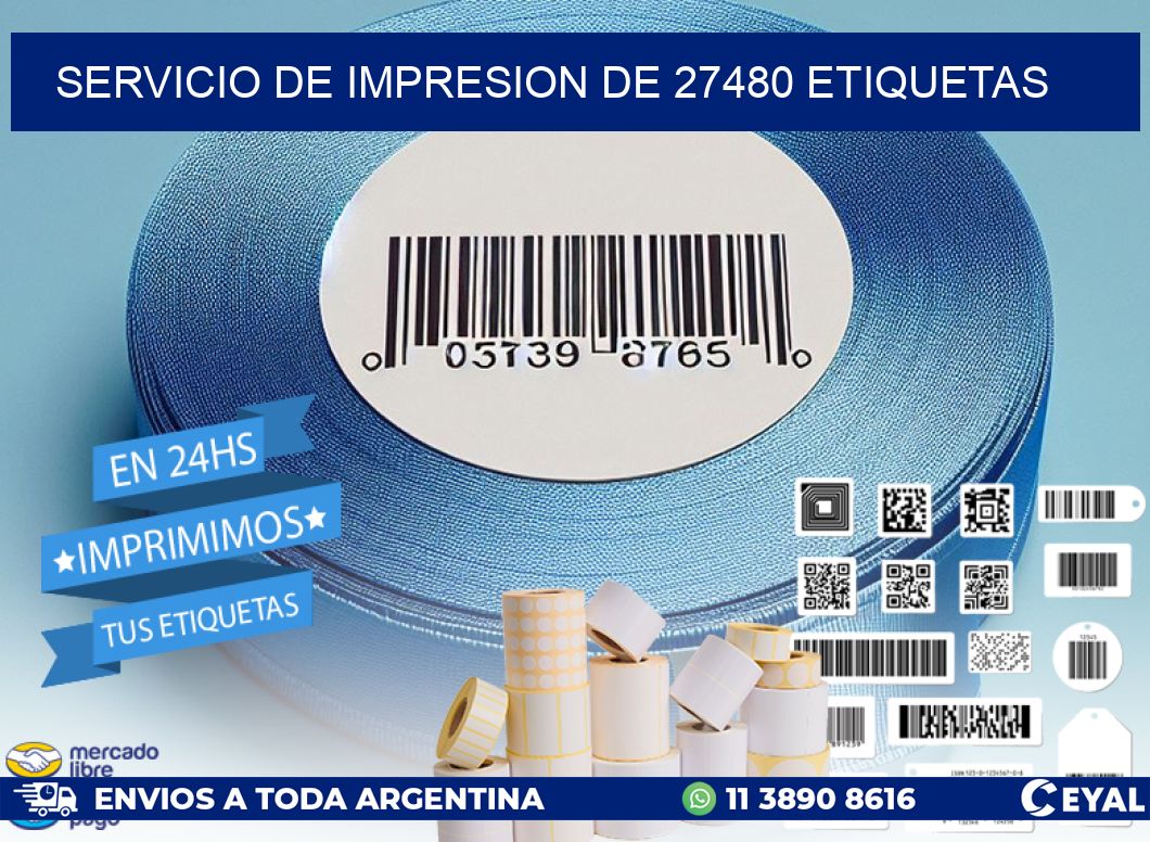 SERVICIO DE IMPRESION DE 27480 ETIQUETAS