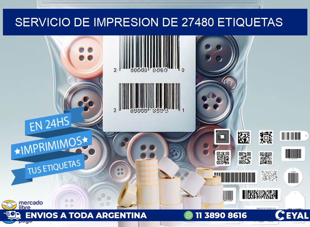 SERVICIO DE IMPRESION DE 27480 ETIQUETAS