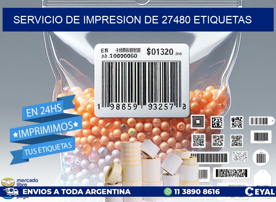 SERVICIO DE IMPRESION DE 27480 ETIQUETAS