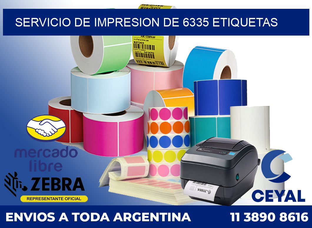 SERVICIO DE IMPRESION DE 6335 ETIQUETAS