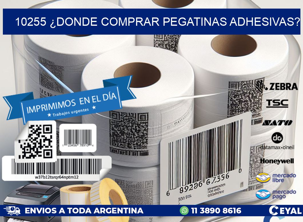10255 ¿DONDE COMPRAR PEGATINAS ADHESIVAS?