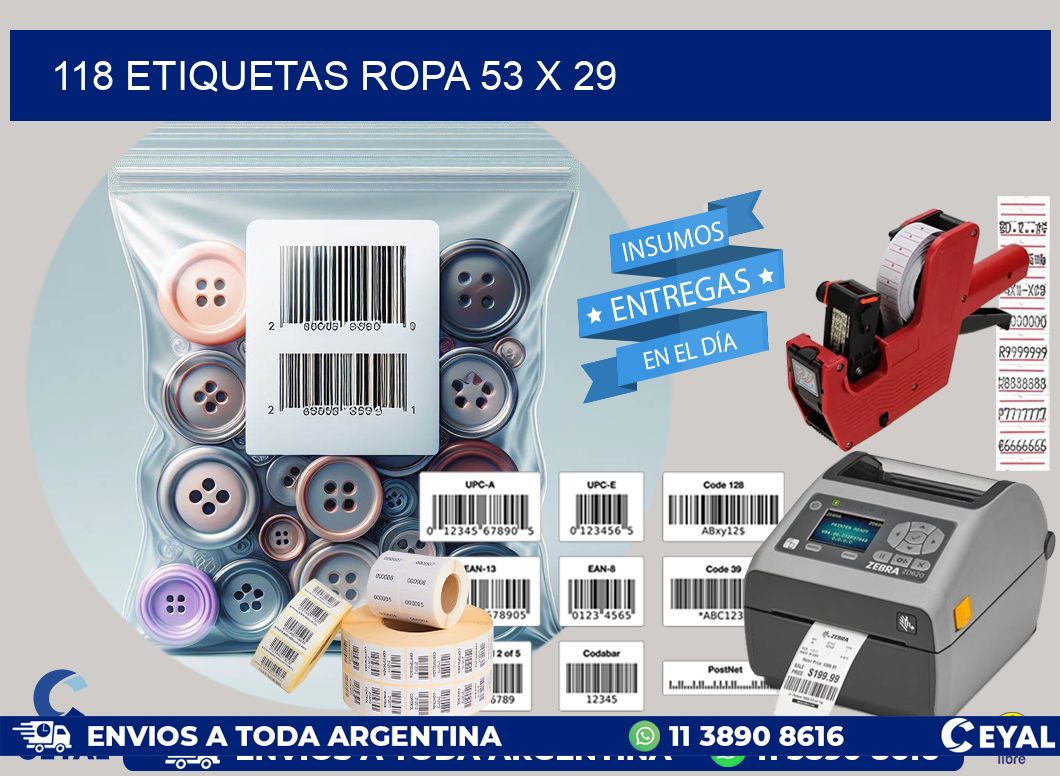 118 ETIQUETAS ROPA 53 x 29