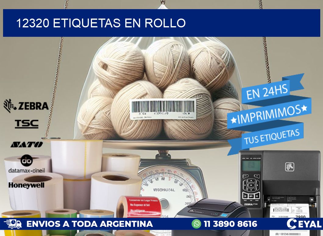 12320 ETIQUETAS EN ROLLO