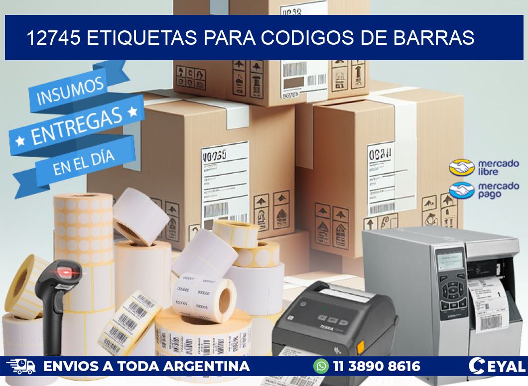 12745 ETIQUETAS PARA CODIGOS DE BARRAS